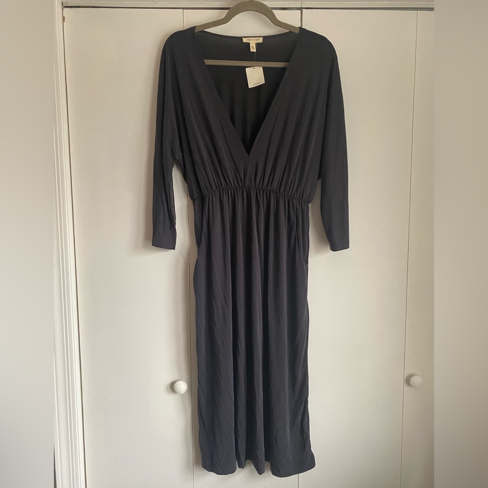 Long dark gray dress
